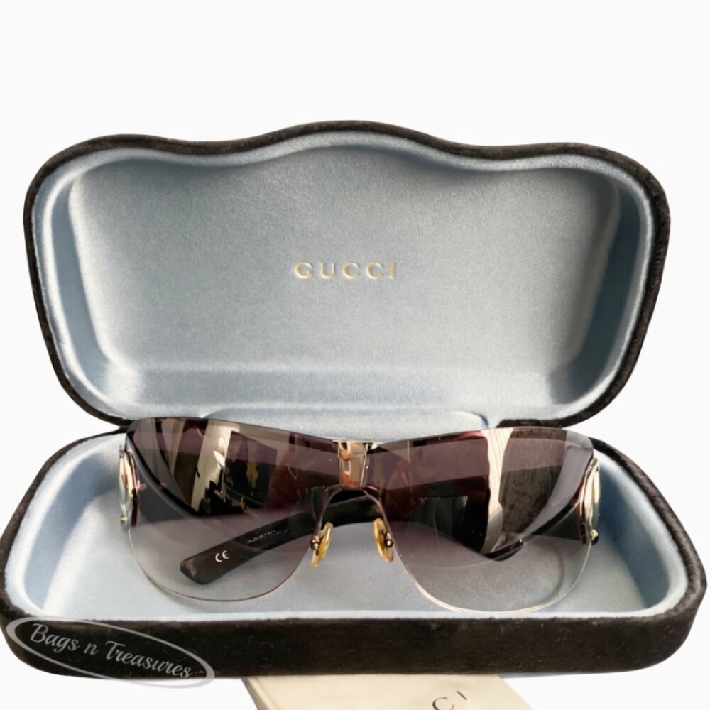 Gucci Horsebit Shield Sunglasses – EUC - Picture 2 of 10